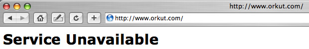 Orkut Web Site Down Screen Shot