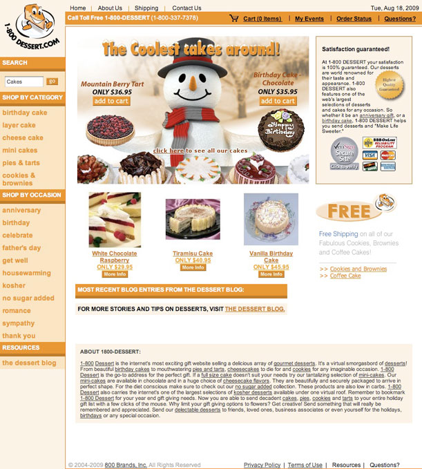 1800-DESSERT Main Portfolio Image