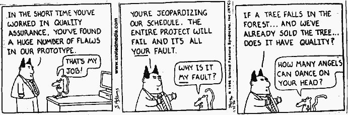 Quality Assurance & Funny Dilbert Cartoon